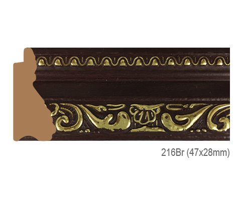 Thanh khung, phào (nẹp) làm khung tranh, khung hình mã 216BR