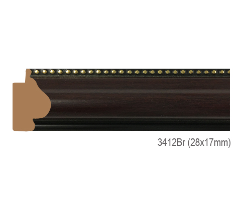 Thanh khung, phào (nẹp) làm khung tranh, khung hình mã 3412BR
